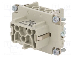 Connector: rectangular; female; EPIC H-BE; PIN: 6; 6+PE; size H-B 6