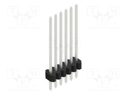 Connector: pin strips; pin header; male; PIN: 6; 1.27mm; THT; 1x6