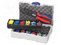Kit: for crimping push-on connectors, terminal crimping; case
