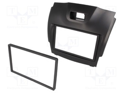 Radio mounting frame; Isuzu; 2 DIN; black