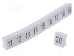 Markers for rail connectors; Label symbol: 11-20; push-in; 5mm