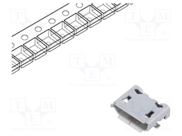 Socket; USB B micro; ZX; on PCBs; SMT; PIN: 5; horizontal; USB 2.0