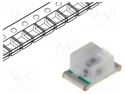 IR transmitter; 0805; 940nm; transparent; 100mW; 140°; SMD; 20mA