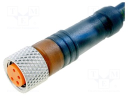 Connector: M8; 2m; female; PIN: 4; straight; plug; PUR