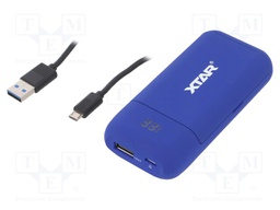 Charger: for rechargeable batteries; Li-Ion; 3.6/3.7V; 2.1A; 5VDC