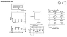 Converter: DC/DC; 1W; Uin: 18÷36VDC; Uout: 5VDC; Uout2: -5VDC; SIP8