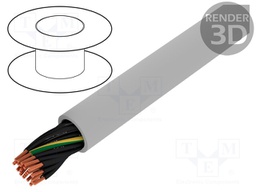 Wire; stranded; Cu; JZ-500-PUR; 25G1mm2; unshielded; grey; PUR