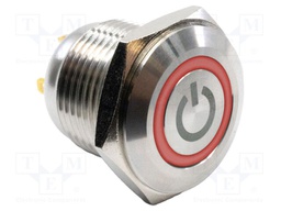 Switch: vandal resistant; Pos: 2; SPST-NO; 2A/48VDC; IP65; OFF-(ON)