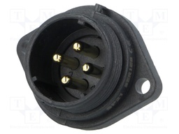 Socket; male; SP21; PIN: 4; IP68; screw terminal; 500V; 4mm2; 30A