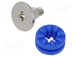 Grommet; Ømount.hole: 6.35mm; Øhole: 3.9mm; EPDM; blue