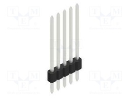 Connector: pin strips; pin header; male; PIN: 5; 1.27mm; THT; 1x5