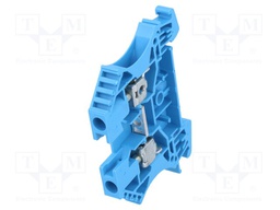 Splice terminal: rail; 4mm2; ways: 1; terminals: 2; blue; wemid; TS35
