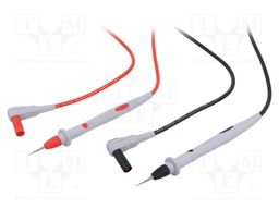 Test lead; 1.2m; 3A; red and black; 2x test lead
