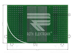 Board: universal; double sided,prototyping; W: 100mm; L: 160mm