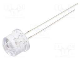 LED; 8mm; green; 2180÷3000mcd; 100°; Front: convex; Pitch: 2.54mm