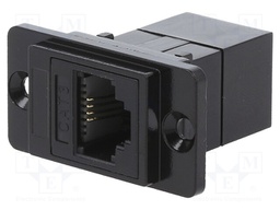 Coupler; DUALSLIM; Cat: 3; Layout: 6p4c; RJ11 socket,both sides