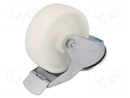 Transport wheel; Ø: 100mm; W: 35mm; H: 128mm; torsional with lock