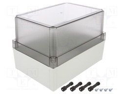 Enclosure: multipurpose; X: 180mm; Y: 255mm; Z: 175mm; MNX; grey; IK08