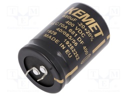 Capacitor: electrolytic; 680uF; 400VDC; ESR: 205mΩ; SNAP-IN; ±20%