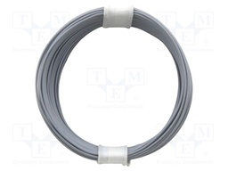 Wire; stranded; Cu; 1x0,04mm2; PVC; grey; 60V; -5÷85°C; 10m