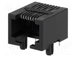 Socket; RJ45; PIN: 8; Layout: 8p8c; THT; angled 90°