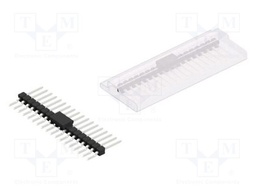 Connector: pin strips; pin header; male; PIN: 18; 2.54mm; SMT; 1x18
