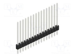 Connector: pin strips; pin header; male; PIN: 16; 1.27mm; THT; 1x16