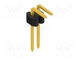 Connector: pin strips; pin header; male; PIN: 2; 1.27mm; THT; 1x2
