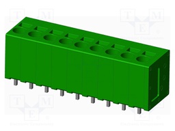Connector: PCB terminal block; terminal; angled; Plating: tinned