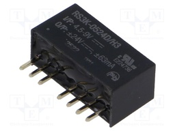 Converter: DC/DC; 3W; Uin: 4.5÷9V; Uout: 24VDC; Uout2: -24VDC; SIP8