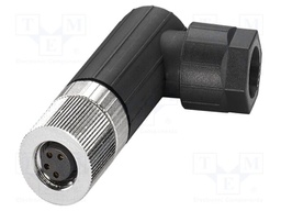 Connector: M8; PIN: 4; 4A; 30V; IP65; angled; unshielded; plug