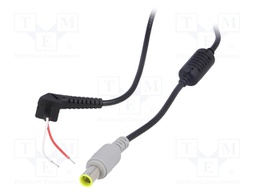 Cable; wires,DC 7,9/5,5 plug; straight; 0.5mm2; black; 1.2m