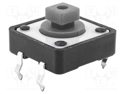 TACTILE SW, SPST, 0.05A, 12VDC, SOLDER