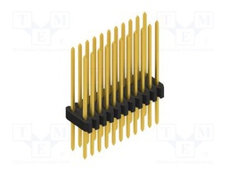 Connector: pin strips; pin header; male; PIN: 22; 1.27mm; THT; 2x11