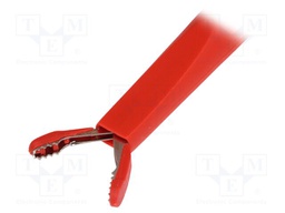 Clip-on probe; crocodile; 16A; 1kVDC; red; 4mm