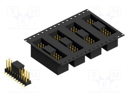 Connector: pin strips; pin header; male; PIN: 20; 2.54mm; SMT; 2x10