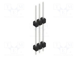 Connector: pin strips; pin header; male; PIN: 3; 2.54mm; THT; 1x3