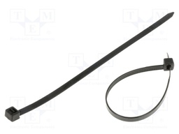 Cable tie; L: 160mm; W: 4.8mm; polyamide; black; 100pcs; UL94V-2