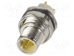 SENSOR CONNECTOR, 4POS, PLUG, M12, PANEL