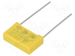 Capacitor: polypropylene; X2,suppression capacitor; 68nF; 15mm