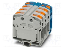 Splice terminal: rail; PA; ways: 4; terminals: 8; W: 124mm; H: 116.4mm