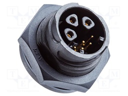 Socket; Connector: circular; size C; male/female; PIN: 8(6+2); IP67