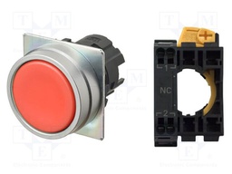 Switch: push-button; 22mm; Stabl.pos: 1; flat; Pos: 2