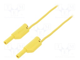 Test lead; PVC; 1m; yellow; 16A; Cond.cross sec: 1mm2