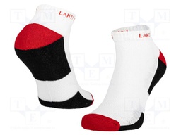 Work socks; Size: 43-46; white-red; short; 3pcs.