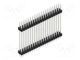 Connector: pin strips; pin header; male; PIN: 38; 2.54mm; THT; 2x19