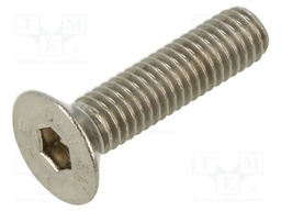 Screw; M6x25; 1; Head: countersunk; hex key; HEX 4mm; steel; zinc