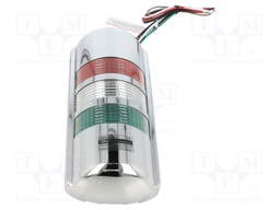 Signaller: signalling column; Colour: red/green; Usup: 24VDC; LED