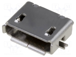 Socket; USB AB micro; SMT; PIN: 5; USB 2.0; gold-plated