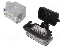 Connector: HDC; Type: with cable gland; Pitch: 57x27mm; 500V; 16A